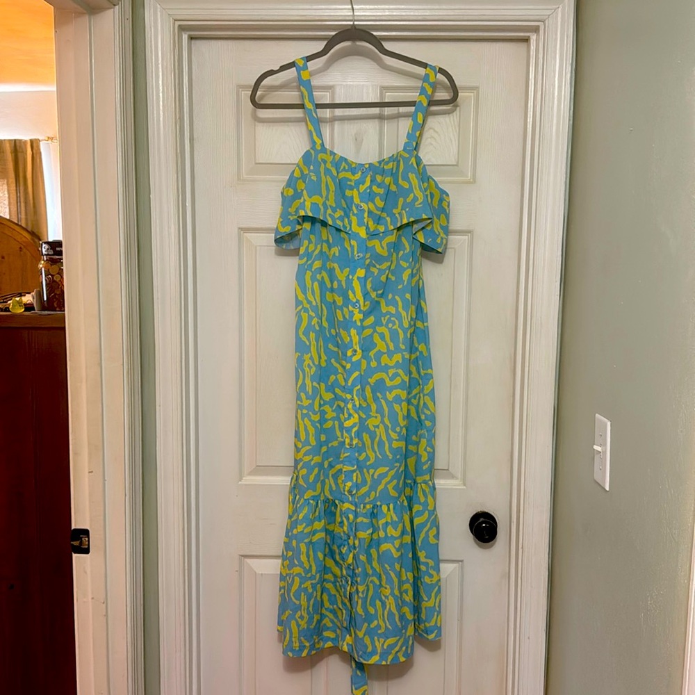 Derek Lam Sun dress. Like new condition. Light blue color with yellow.